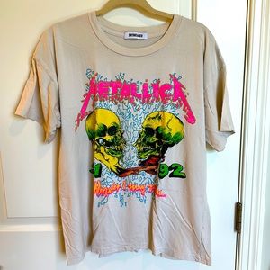 Daydreamer Metallica Tee Free People Size Small excellent condition